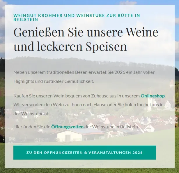 Startseite: Versand nach Hause oder Abholung in der Weinstube