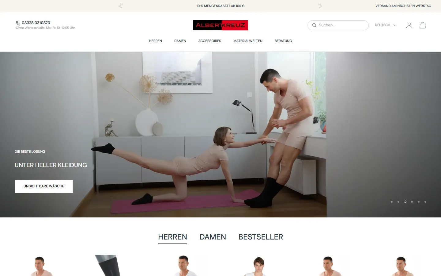 Startseite von Albert Kreuz heute